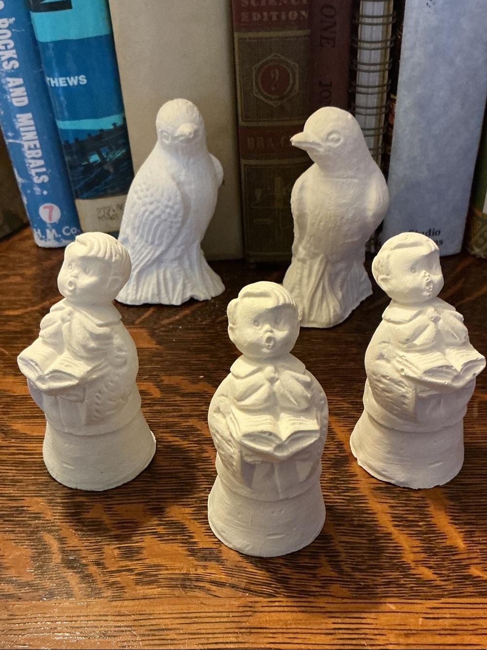Vintage Angels Ceramic Choir Boys & Love Birds x 5 Mini
